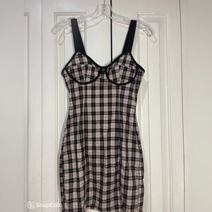 Bershka Plaid Mini Dress